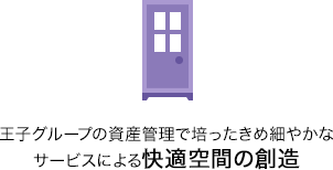 王子グループの資産管理で培ったきめ細やかなサービスによる快適空間の創造